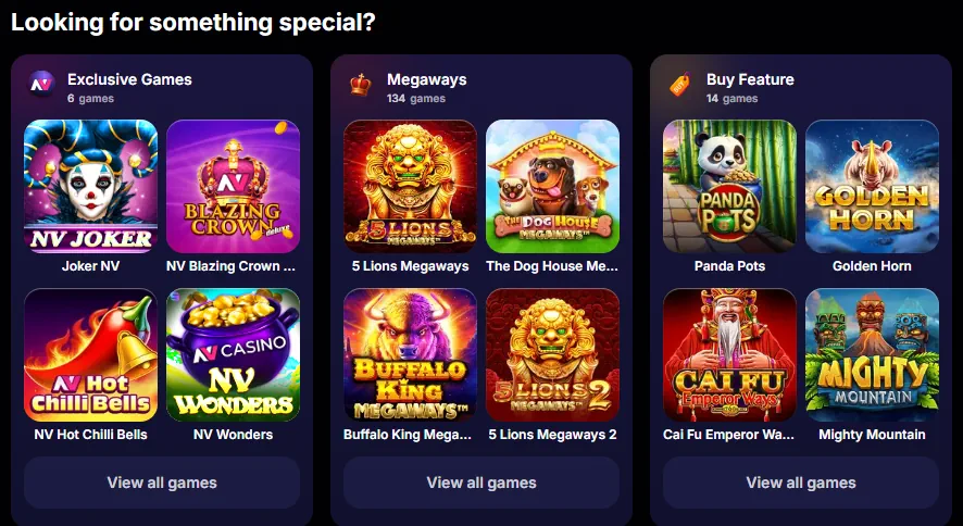 Jouer au casino NV maintenant